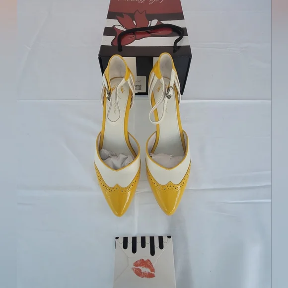 Lola Ramona Kitten Heels Pumps Retro Shoes - Picture 3 of 15